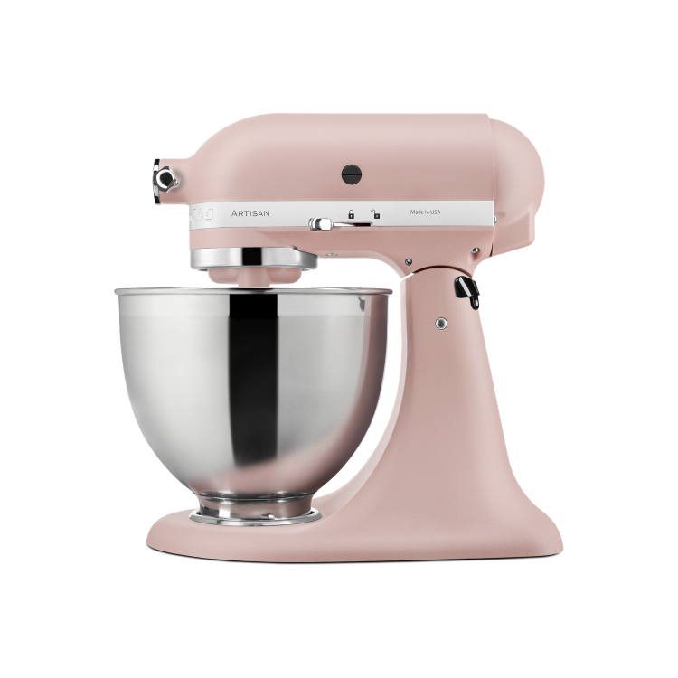 Refurbished KitchenAid Artisan Stand Mixer with Two-tone 4.8L & 3L Bowls in Pink