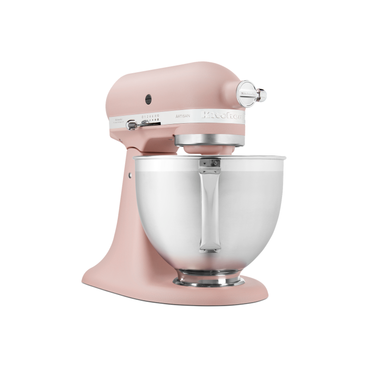 Refurbished KitchenAid Artisan Stand Mixer with Two-tone 4.8L & 3L Bowls in Pink