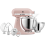 Refurbished KitchenAid Artisan Stand Mixer with Two-tone 4.8L & 3L Bowls in Pink
