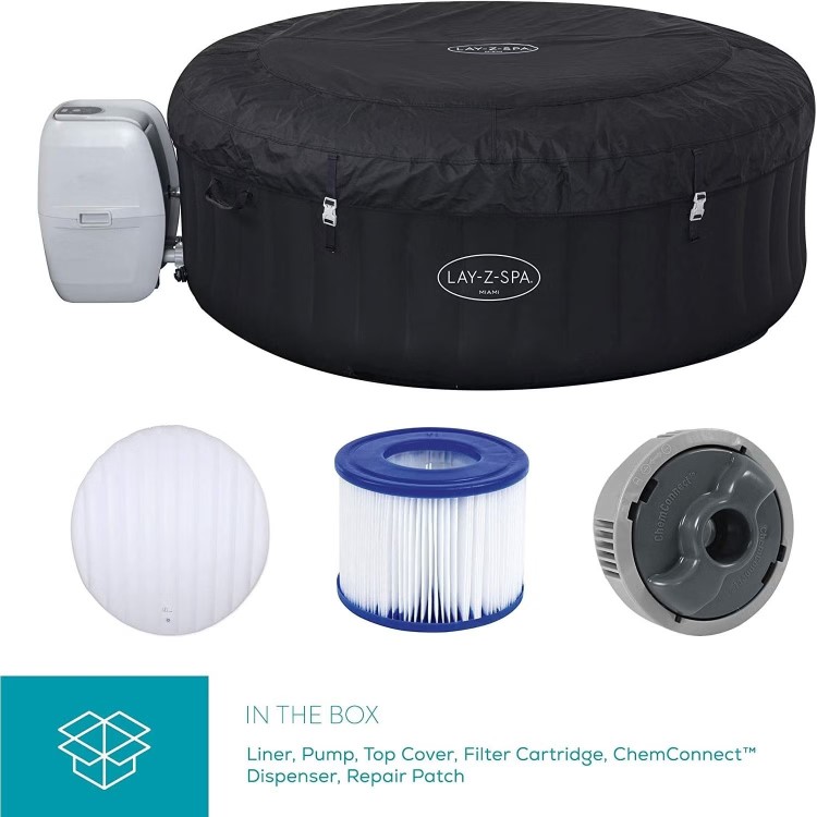 Lay-Z Spa AirJet Miami 4 Person Inflatable Hot Tub