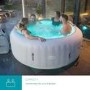 Lay-Z-Spa AirJet Paris 6 Person Hot Tub in White with LED Lights