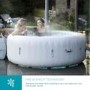 Lay-Z-Spa AirJet Paris 6 Person Hot Tub in White with LED Lights