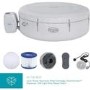 Lay-Z-Spa AirJet Paris 6 Person Hot Tub in White with LED Lights