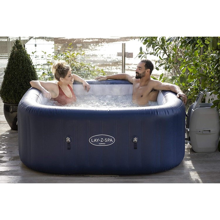 GRADE A2 - Lay-Z Spa AirJet Hawaii 6 Person Hot Tub in Blue
