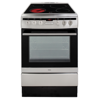 GRADE A2 - Amica 608CE2TAXX 60cm Single Fan Oven Electric Cooker With Ceramic Hob - Stainless Steel