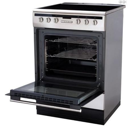 GRADE A2 - Amica 608CE2TAXX 60cm Single Fan Oven Electric Cooker With Ceramic Hob - Stainless Steel