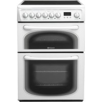 Hotpoint 60HEPS 60cm Wide Electric Cooker With Ceramic Hob - White