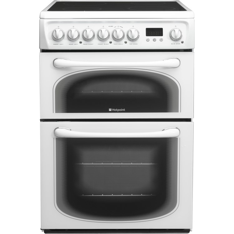 Hotpoint 60HEPS 60cm Wide Electric Cooker With Ceramic Hob - White