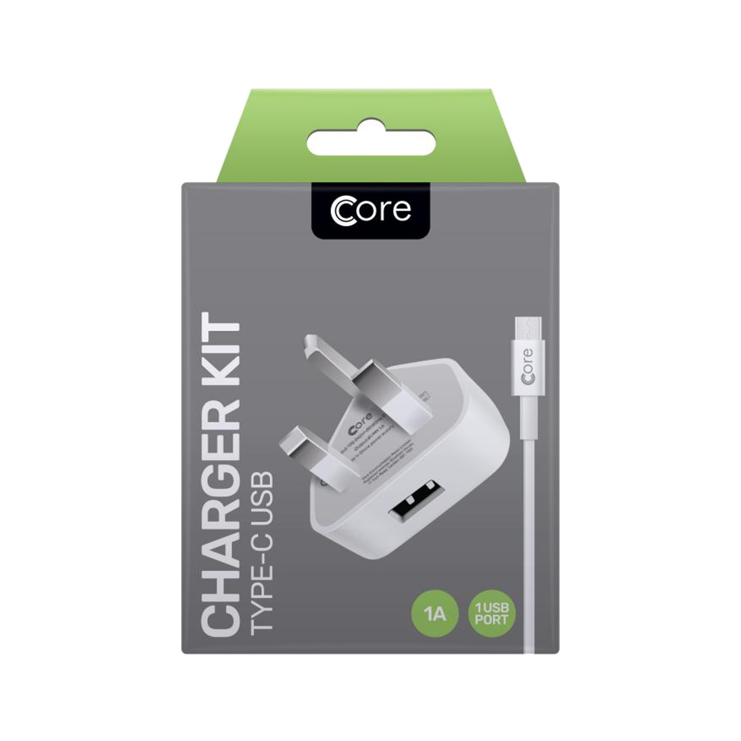 Core Single Charger Kit Type-C White