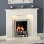 Be Modern Isabelle Cream Marble Fireplace Surround with Lights- 45 inches