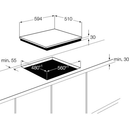 AEG 65852G-M 60cm 4 Burner Gas Hob