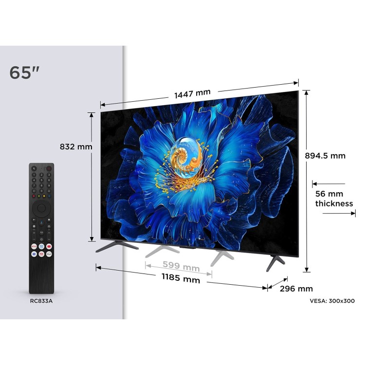 TCL C6KS 65 inch 4K Ultra HD QLED Smart Google TV