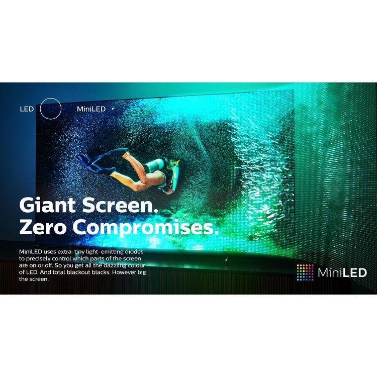 Philips 65" PML9506 4K UHD MiniLED Android TV with Amibilight