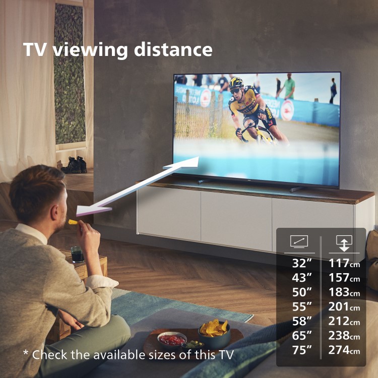 Philips PUS7608 65 inch LED 4K HDR Smart TV with Dolby Atmos