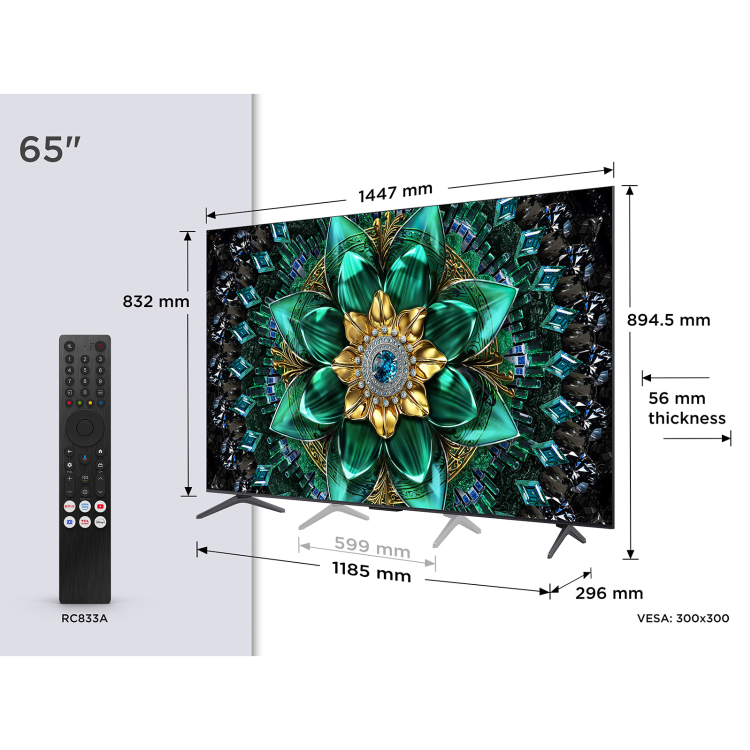 TCL Q6C 65 inch 4K QD-Mini LED Ultra HD Smart TV