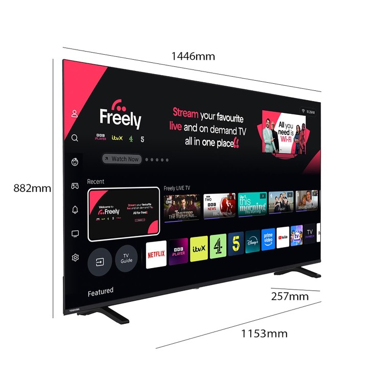 Toshiba 65UV1563DB 65 Smart 4K UHD TV – Dolby Vision & Freely Streaming