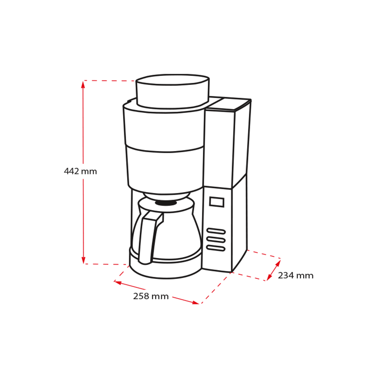 Melitta 6760642 Aromafresh Grind and Brew Filter Coffee Machine