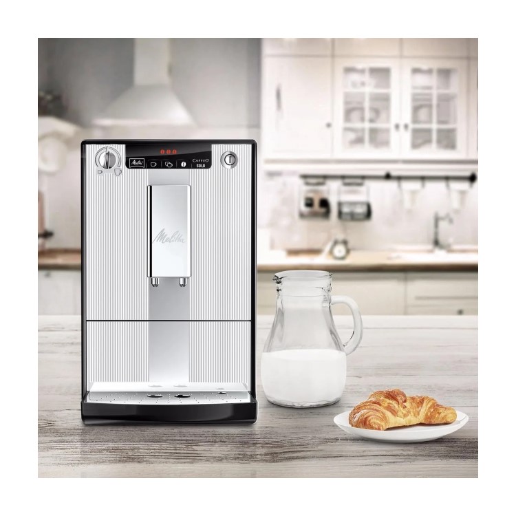 Melitta Caffeo Solo Bean To Cup Coffee Machine - Silver Stripes