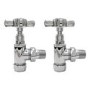 GRADE A2 - Chrome Traditional Angled Radiator Valves