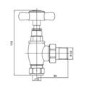 ONLY OPENED - Chrome Traditional Angled Radiator Valves