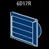 Elica 6D17RBR Wall Outlet with Gravity Flap