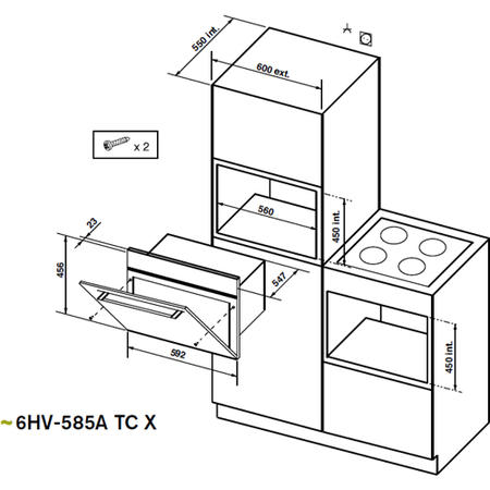 Fagor 6HV-585ATCX Touch Control Compact Steam Oven in Stainless steel
