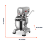 Hamoki B20 Planetary Mixer - 20 Ltr, 3 Speeds, Plug In
