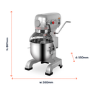 Hamoki B30 Planetary Mixer - 30 Ltr, 3 Speeds, Plug In