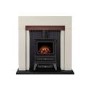 Black Freestanding Electric Stove Fireplace Suite 2kW - Adam Salzburg