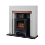 Black Freestanding Electric Stove Fireplace Suite 2kW - Adam Salzburg