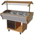 7077.0005 Mobile Refrigerated Buffet Salad Bar - 3 x 1/1 GN, Granite Worktop