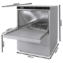 Combisteel ENT500 DP Dishwasher - 500mm Basket, Drain Pump - Hardwired