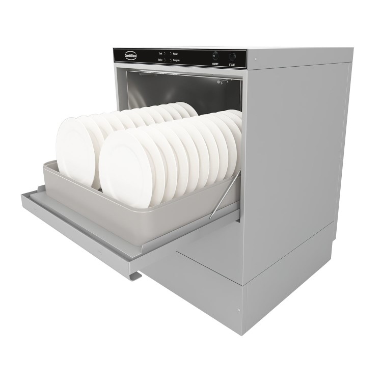 Combisteel ENT500 DP Dishwasher - 500mm Basket, Drain Pump - Hardwired
