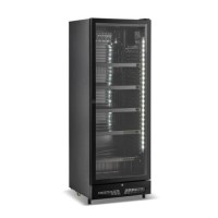 Combisteel Upright Display Fridge - 400 Ltr Black