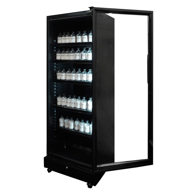 Combisteel Upright Display Fridge - 400 Ltr Black
