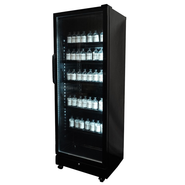 Combisteel Upright Display Fridge - 400 Ltr Black