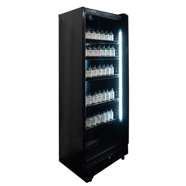 Combisteel Upright Display Fridge - 400 Ltr Black