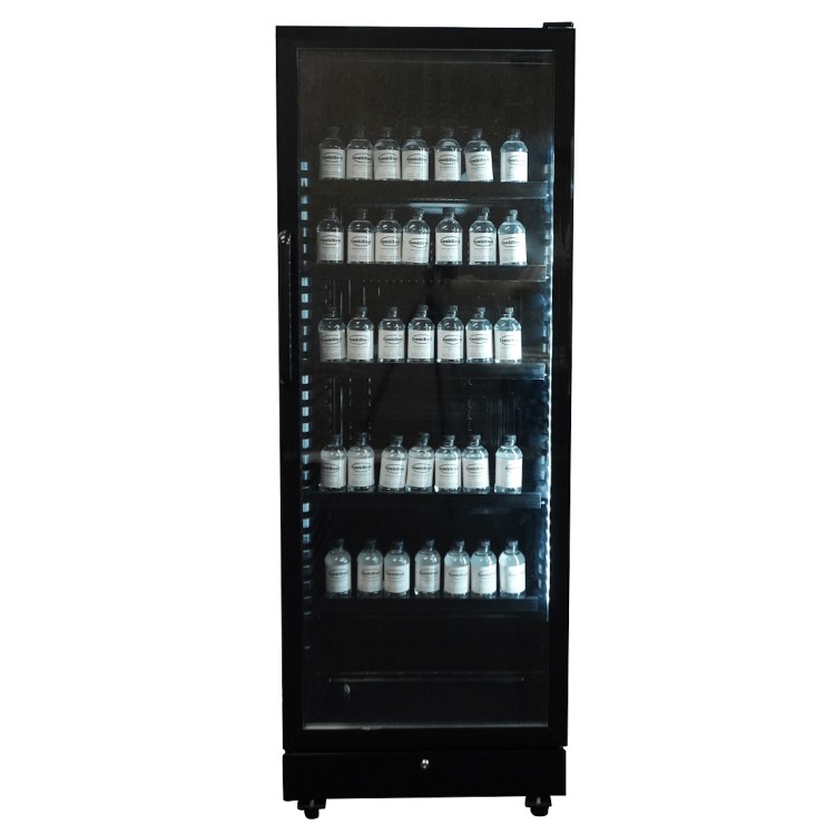 Combisteel Upright Display Fridge - 400 Ltr Black