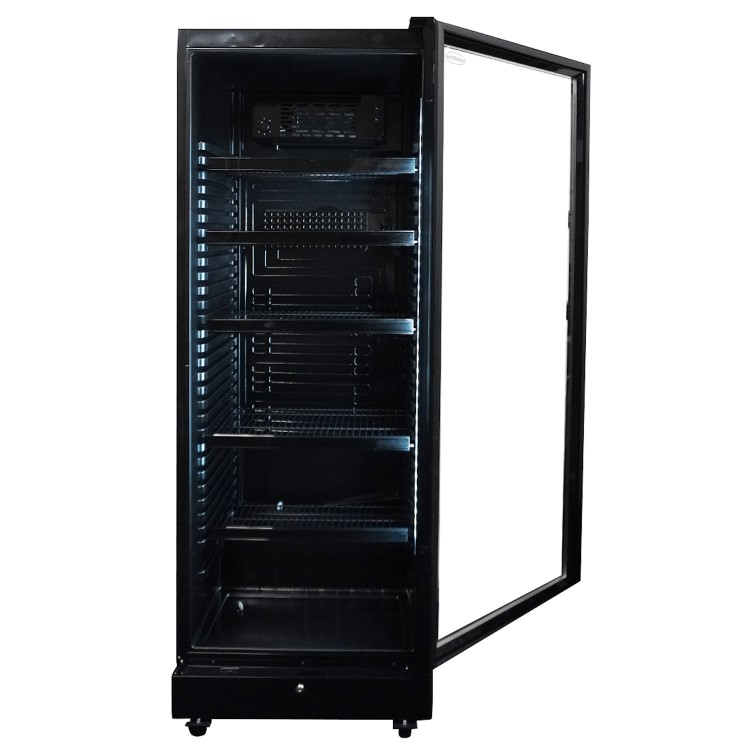 Combisteel Upright Display Fridge - 400 Ltr Black