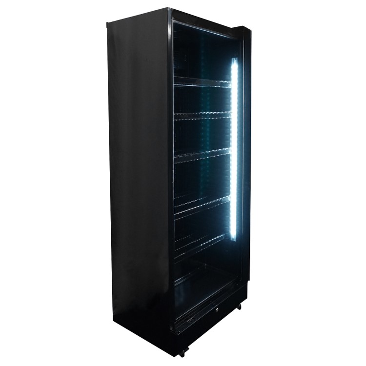 Combisteel Upright Display Fridge - 400 Ltr Black