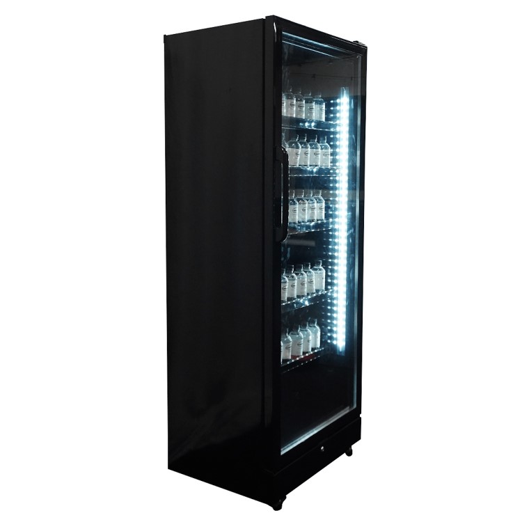 Combisteel Upright Display Fridge - 400 Ltr Black