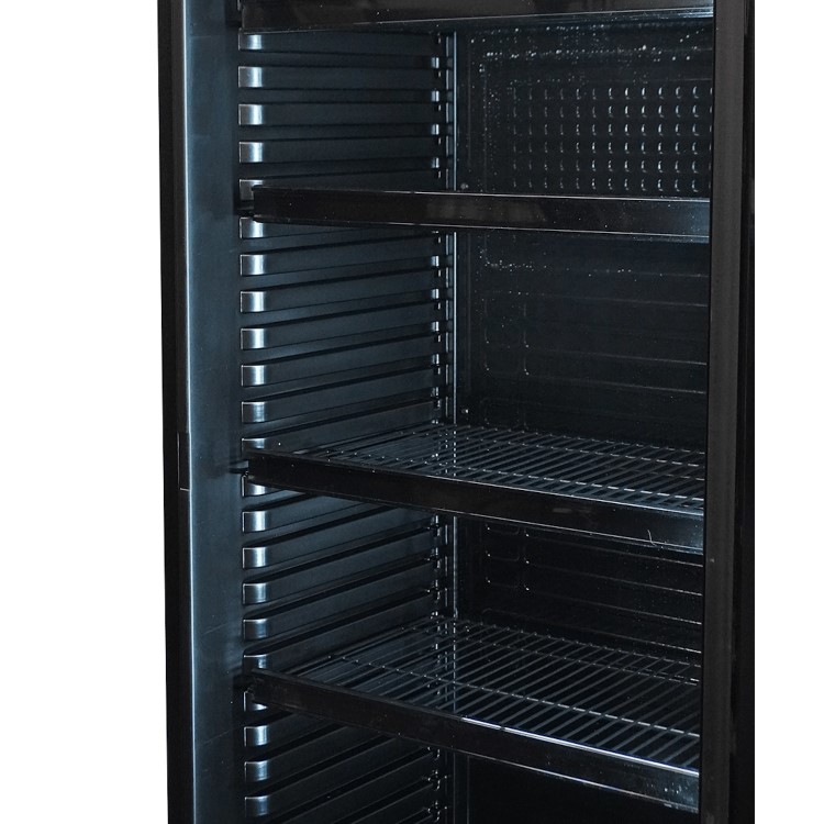 Combisteel Upright Display Fridge with Canopy - 400 Ltr Black
