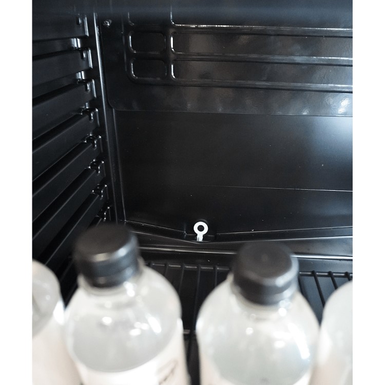 Combisteel Upright Display Fridge with Canopy - 400 Ltr Black