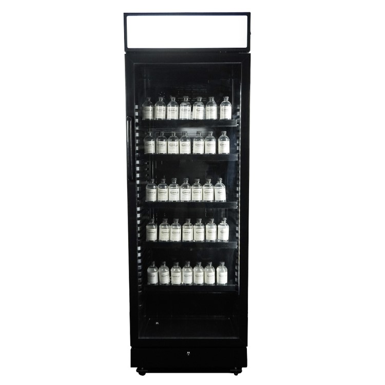Combisteel Upright Display Fridge with Canopy - 400 Ltr Black