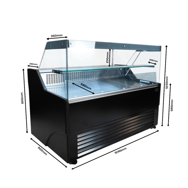 Combisteel Wesley 1.5 Refrigerated Serve Over Counter - 1590mm Wide