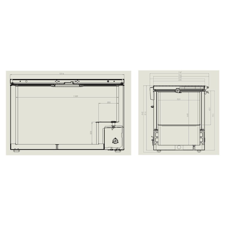Combisteel Chest Freezer with Stainless Steel Lid - 407Ltr