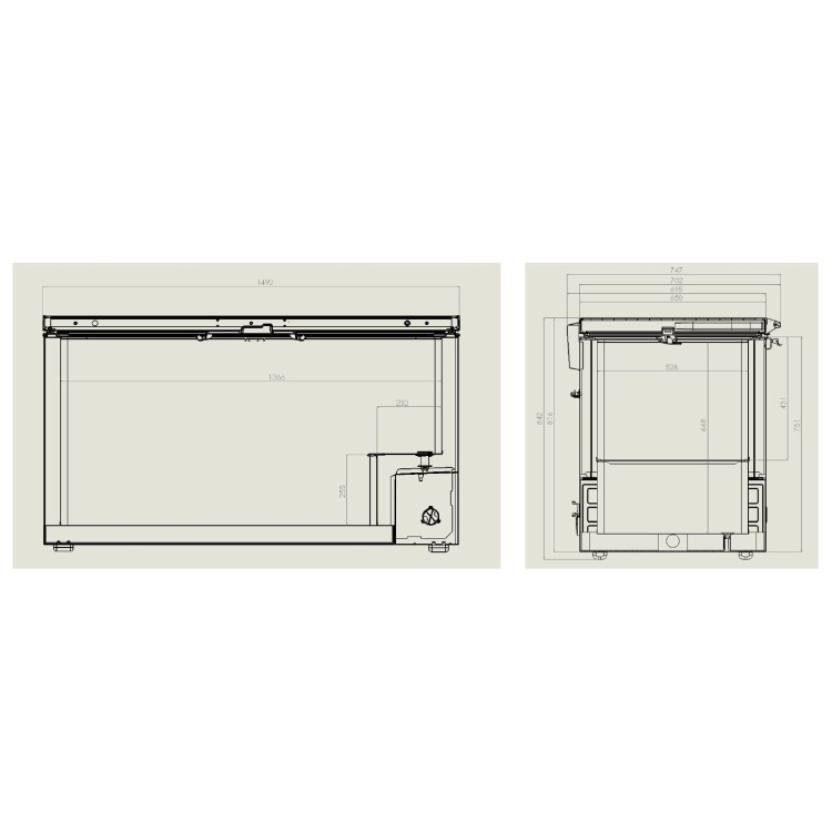 Combisteel Chest Freezer with Stainless Steel Lid - 469Ltr