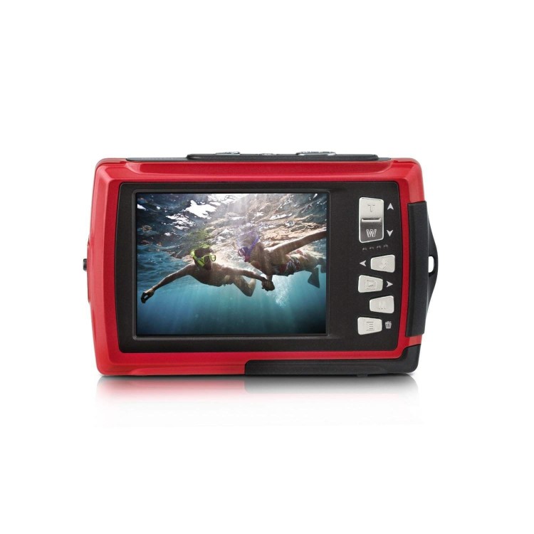 HP c150w Camera Red 8MP 2.7 & 1.8 Dual LCD 4x digital zoom 3m Wtprf AAA