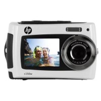 HP c150w Camera White 8MP 2.7 & 1.8 Dual LCD 4x digital zoom 3m Wtprf AAA