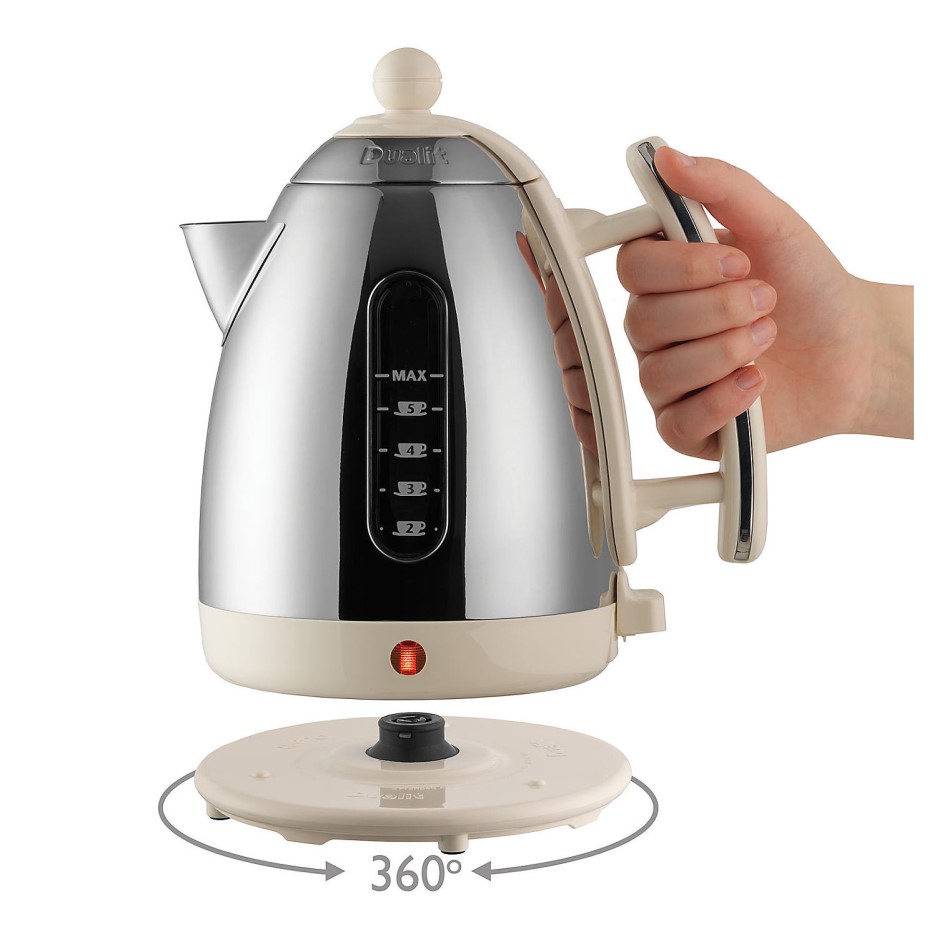 Dualit 72402 Cordless 1.5L Jug Kettle Cream and Stainless Steel